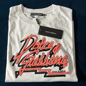 NEW Jersey T-shirt with “Dolce Gabbana” print (LARGE)